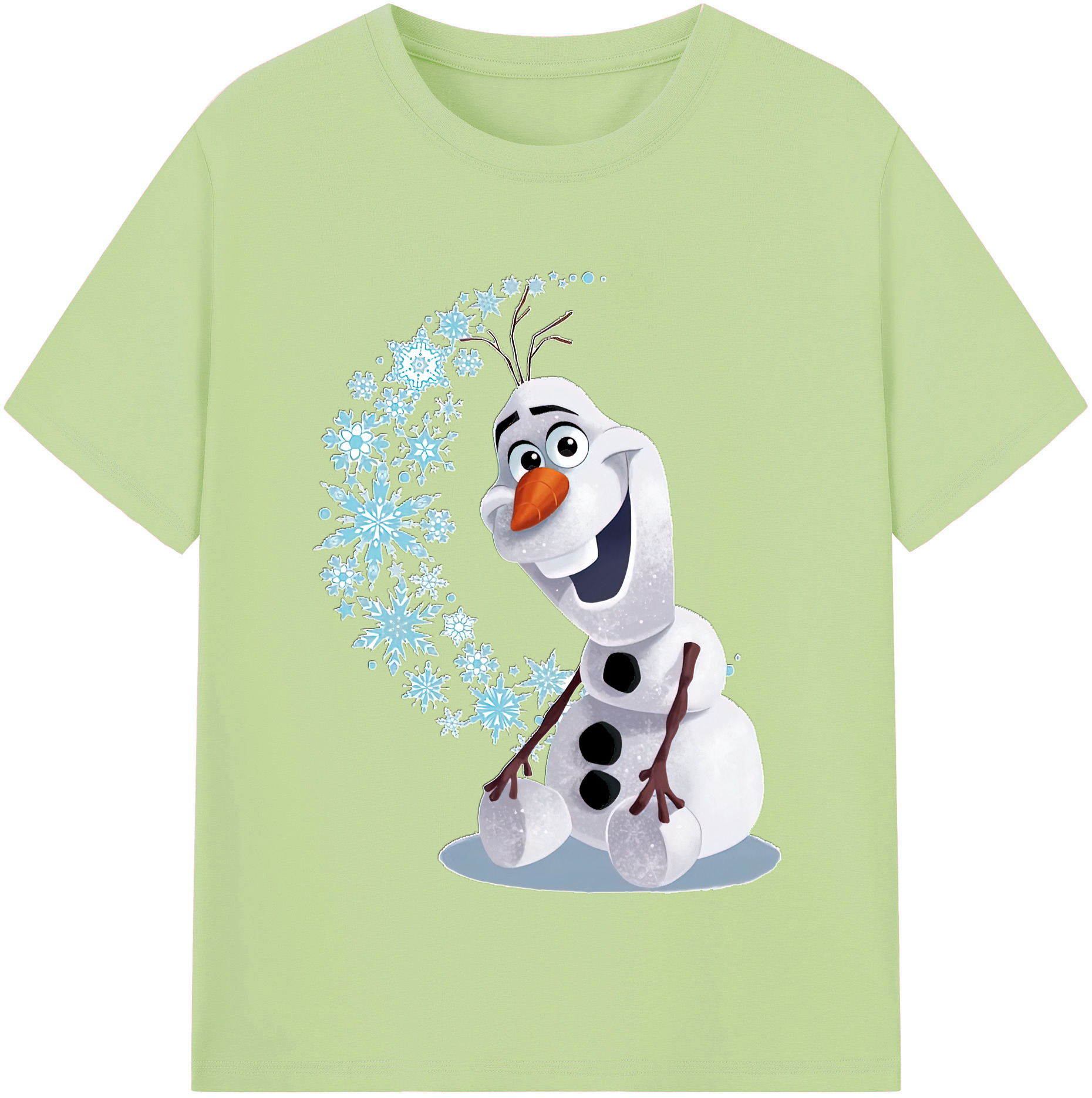 （画像用） アナと雪の女王 アンナ エルサ Frozen Anna Elsa 綿100％半袖Tシャツ（フロントプリント）